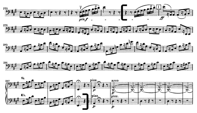 Beethoven Symphony 7 mvt 1 Double Bass Excerpt