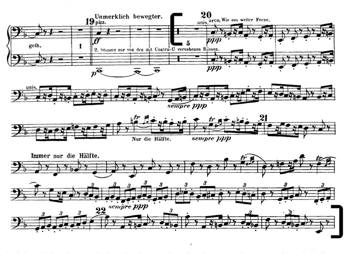 Mahler Symphony No. 3 mvt 1 double bass excerpt